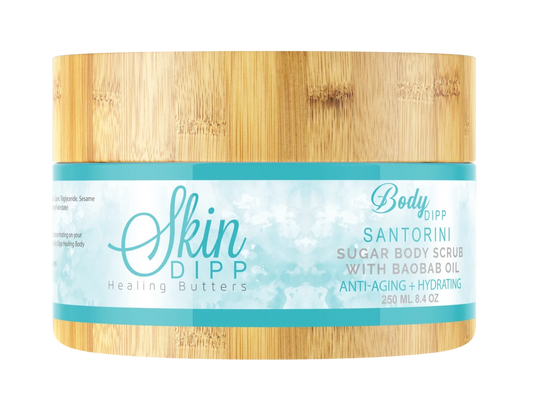 Skin Dipp Healing Butters - Body Dipp Sugar Scrub - Santorini